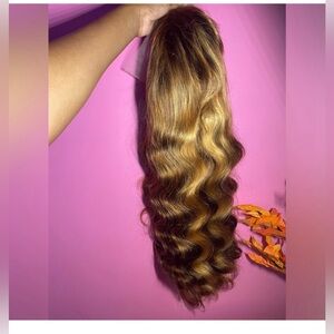 ✨ 26” P4/27 Highlighted Frontal Wig – 200% Density✨